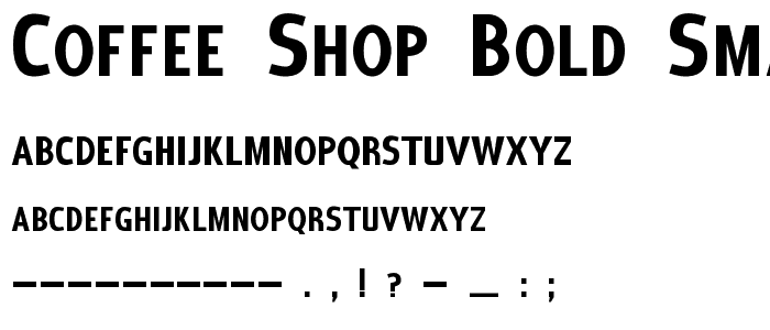 Coffee Shop Bold Small Cap font